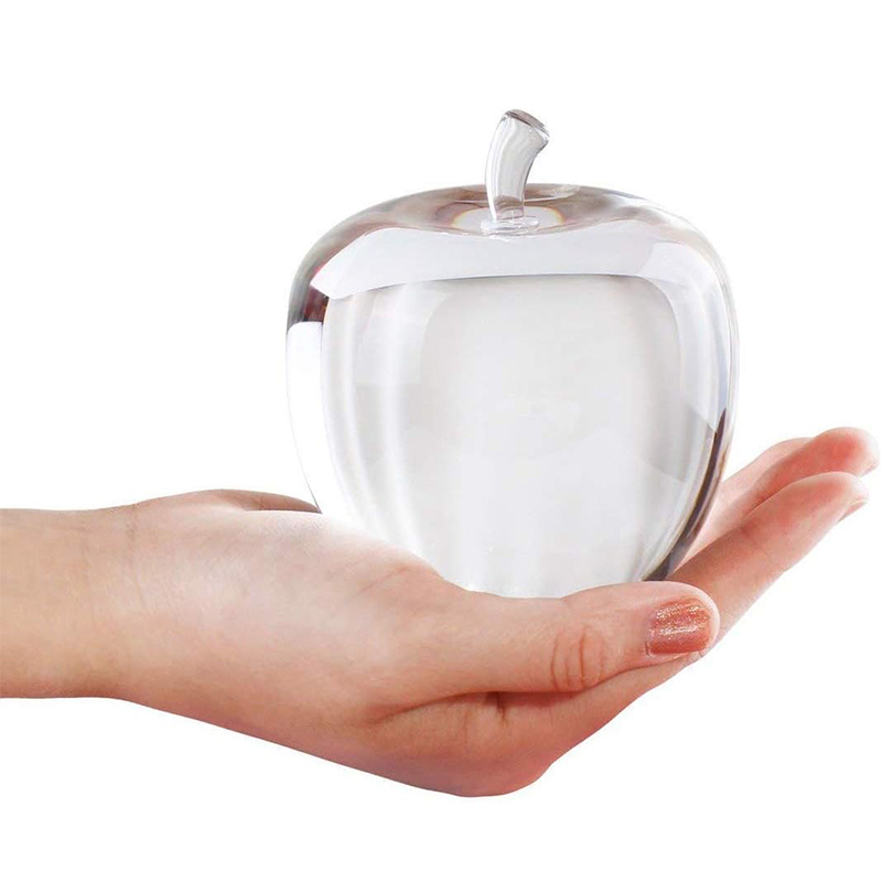 Crystal Apple Paperweight 3