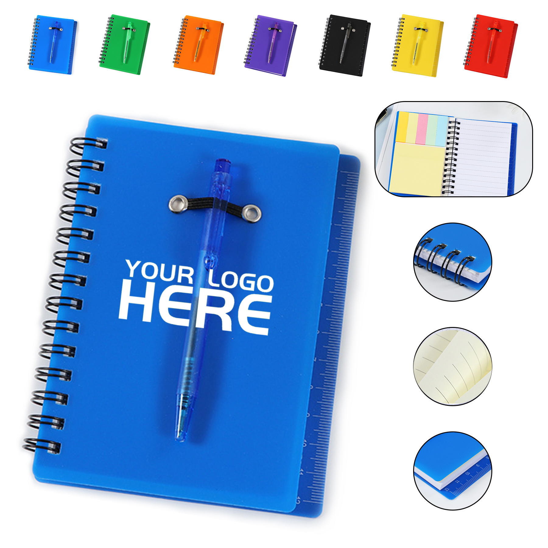 Spiral Notebook With Pen And Sticky Note 2