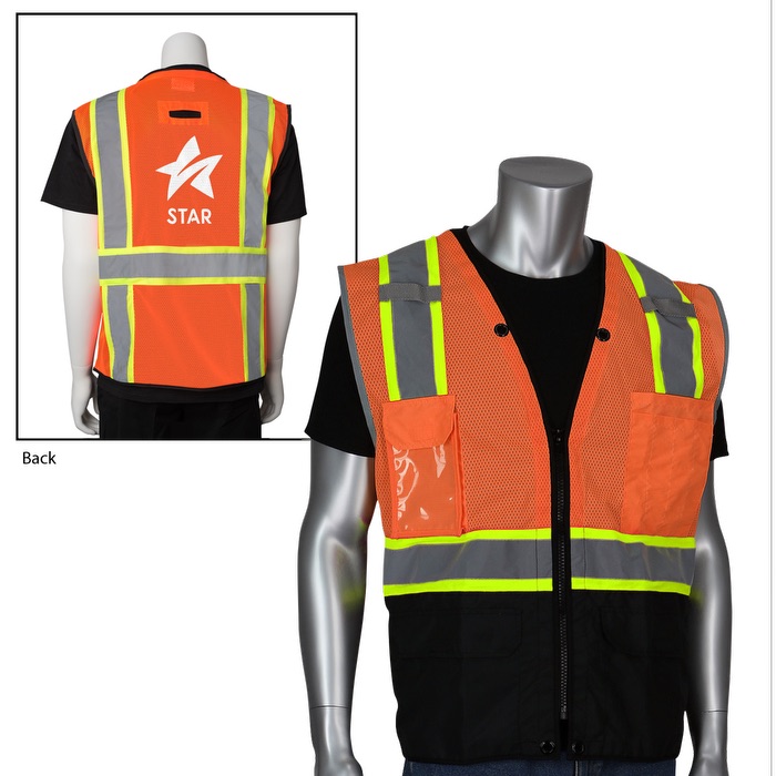 Two-Tone 11 Pocket Tech-Ready Mesh Surveyors Vest 4