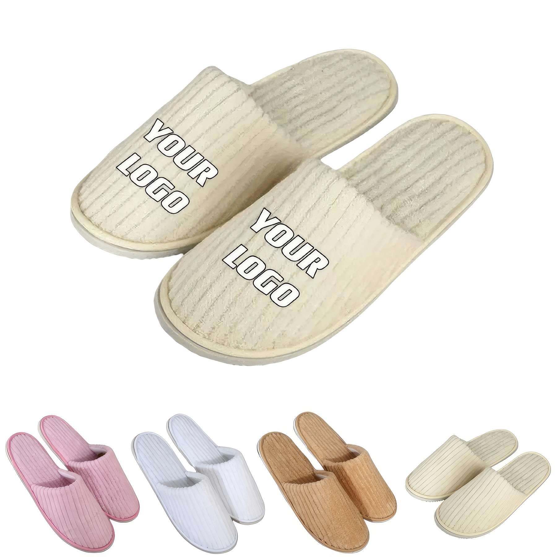 Coral Fleece Non-slip Slippers For Hotel 2