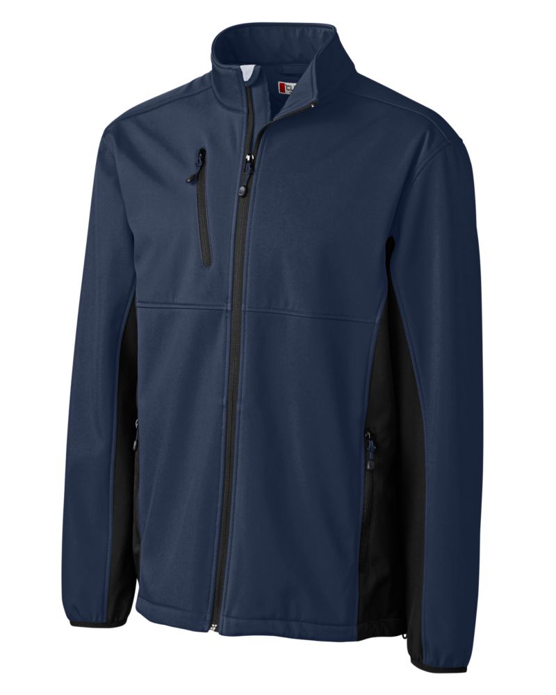 Clique Narvik Recycled Colorblock Stretch Softshell Mens Full Zip Jacket 16