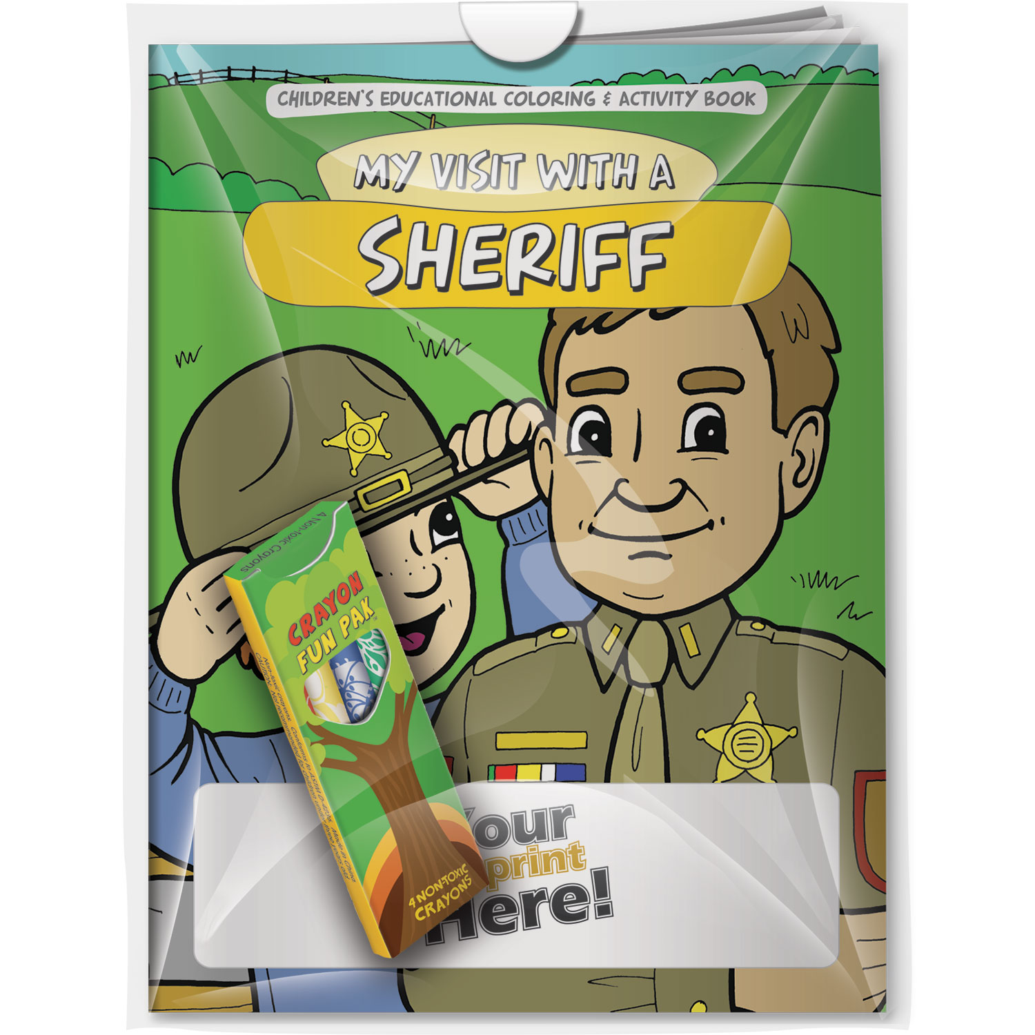 Combo Pack - CB1066 Coloring Book & 4-Pack of Crayons in a Poly Bag 3