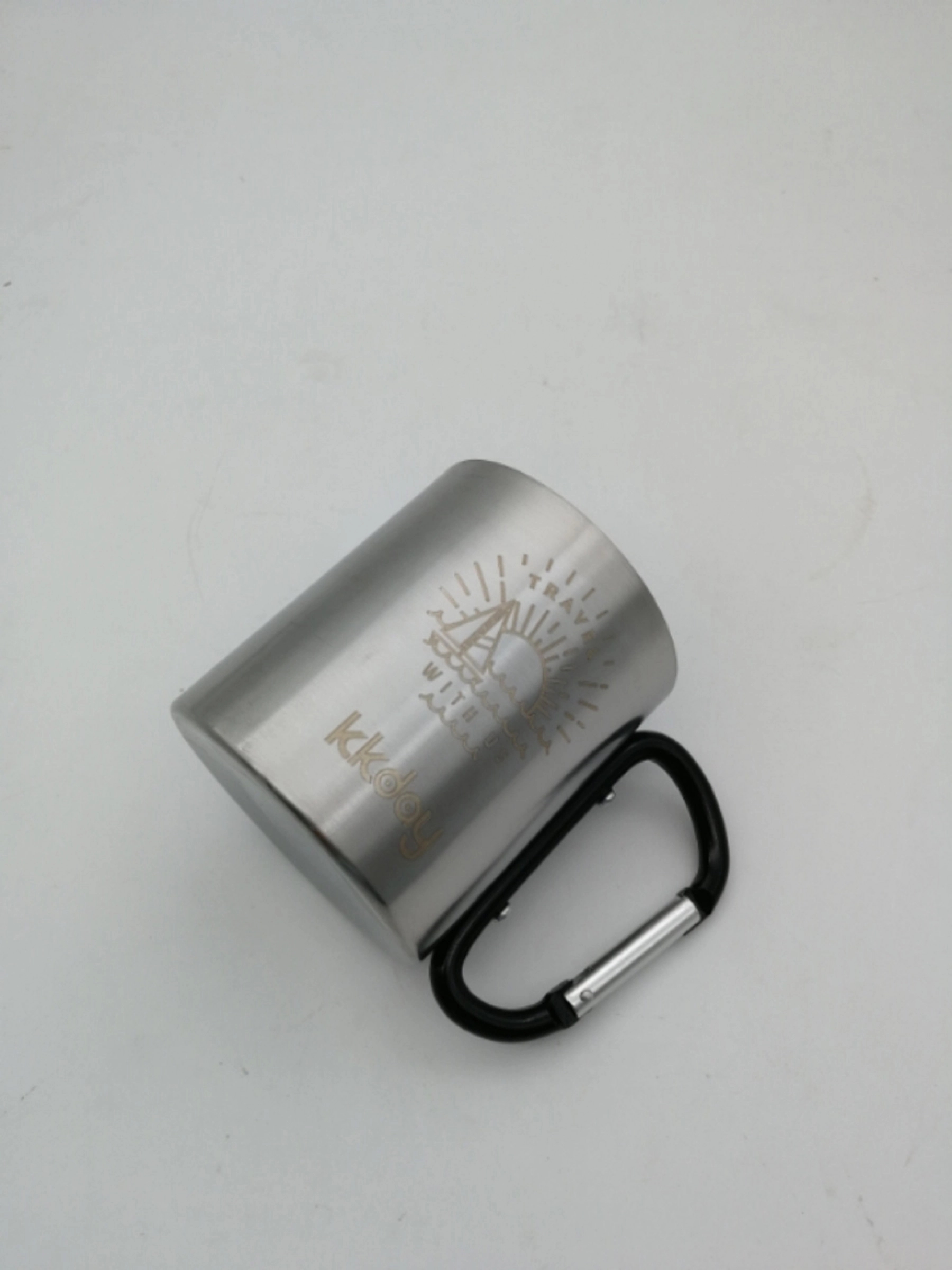 10 OZ Stainless Steel Travel Mug with Carabiner Handle 8