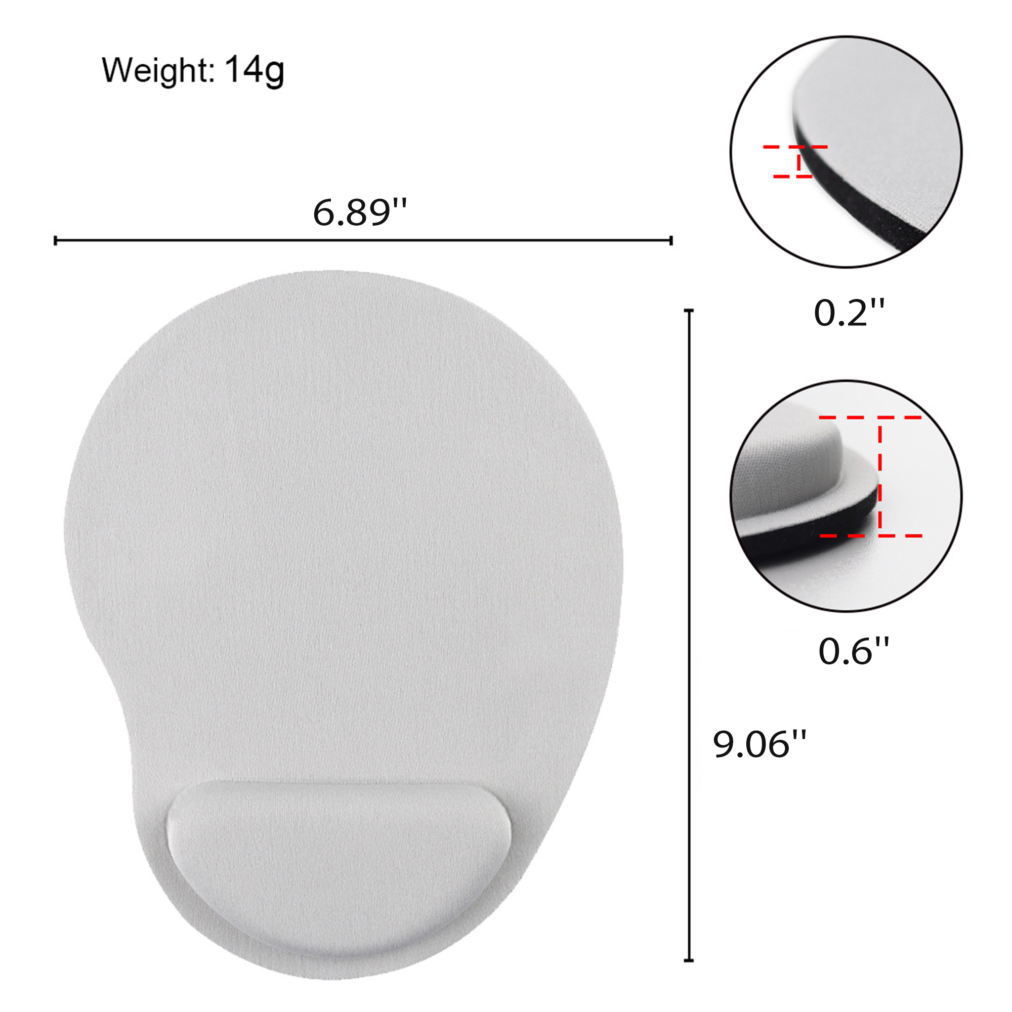 Silicone Ergonomic Non-Slip Office Mousepad 2