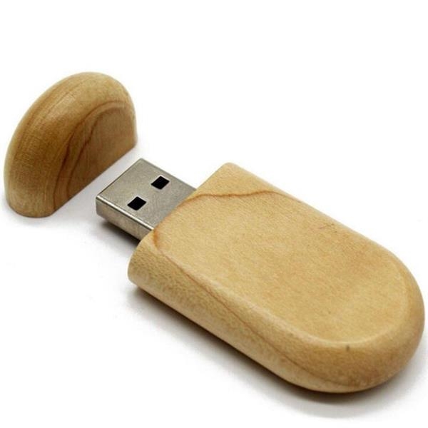 1 GB Round Wooden USB Flash Drives with Magnetic Closure 8