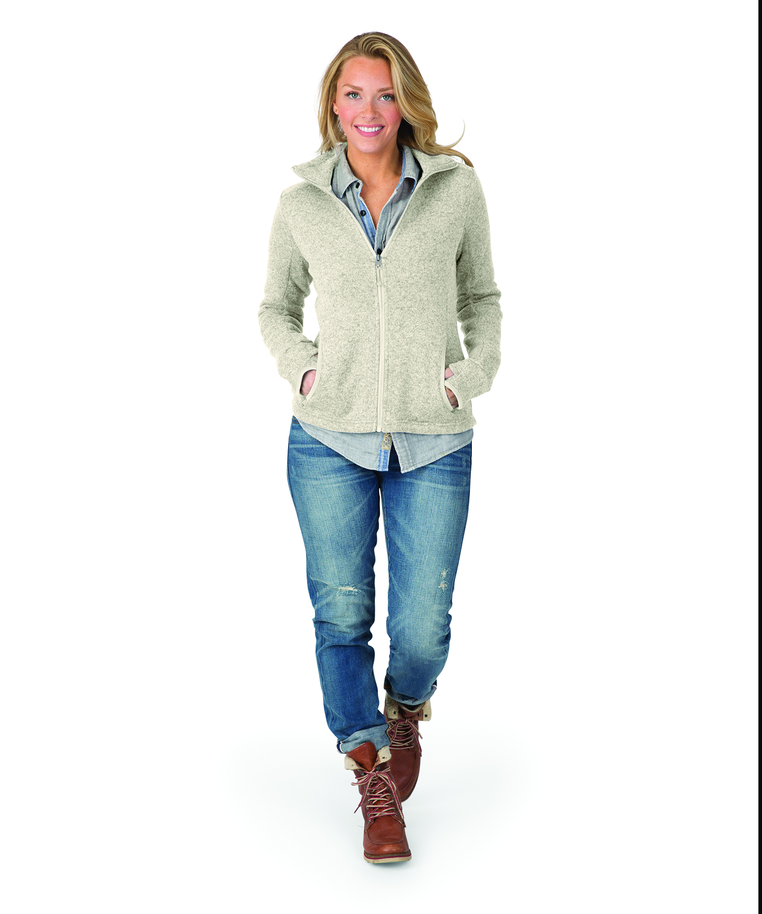 Women's Heathered Fleece Jacket 43