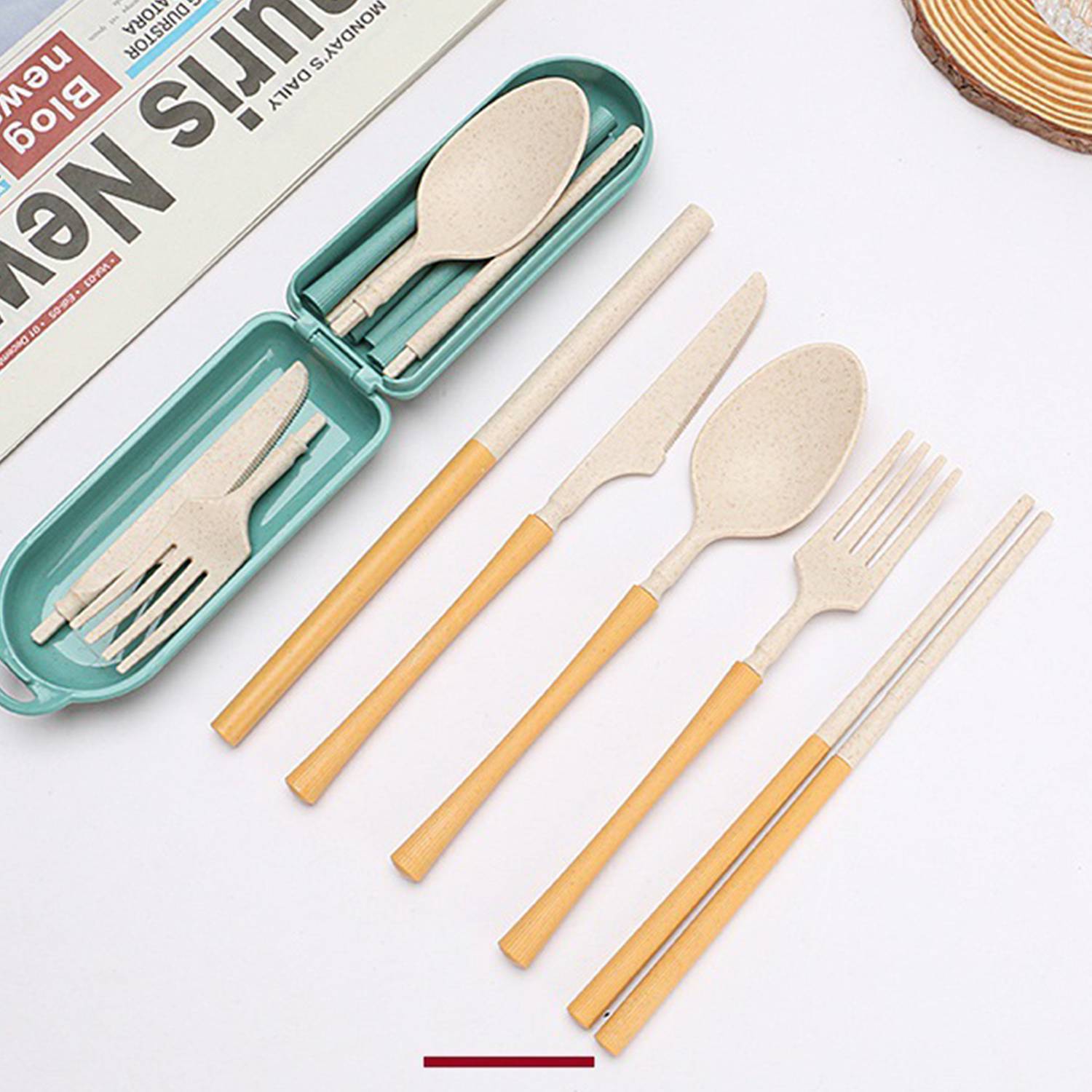 Wheat Straw Cutlery Combination 2