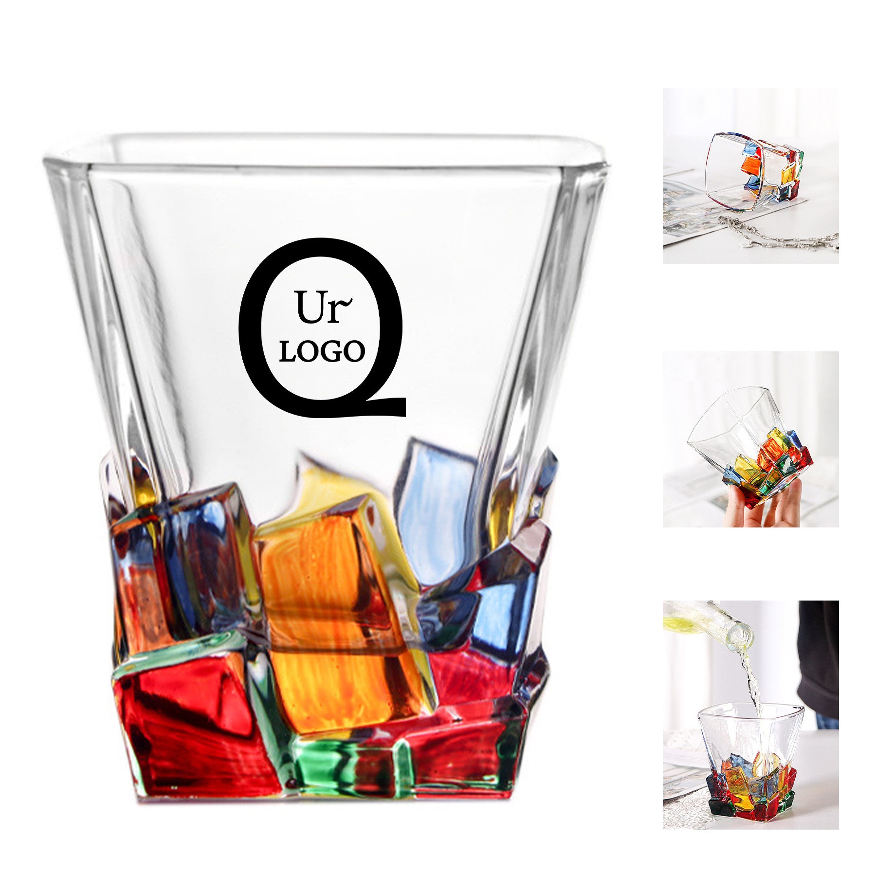 10Oz Hand Painted Venetian Glasses 1