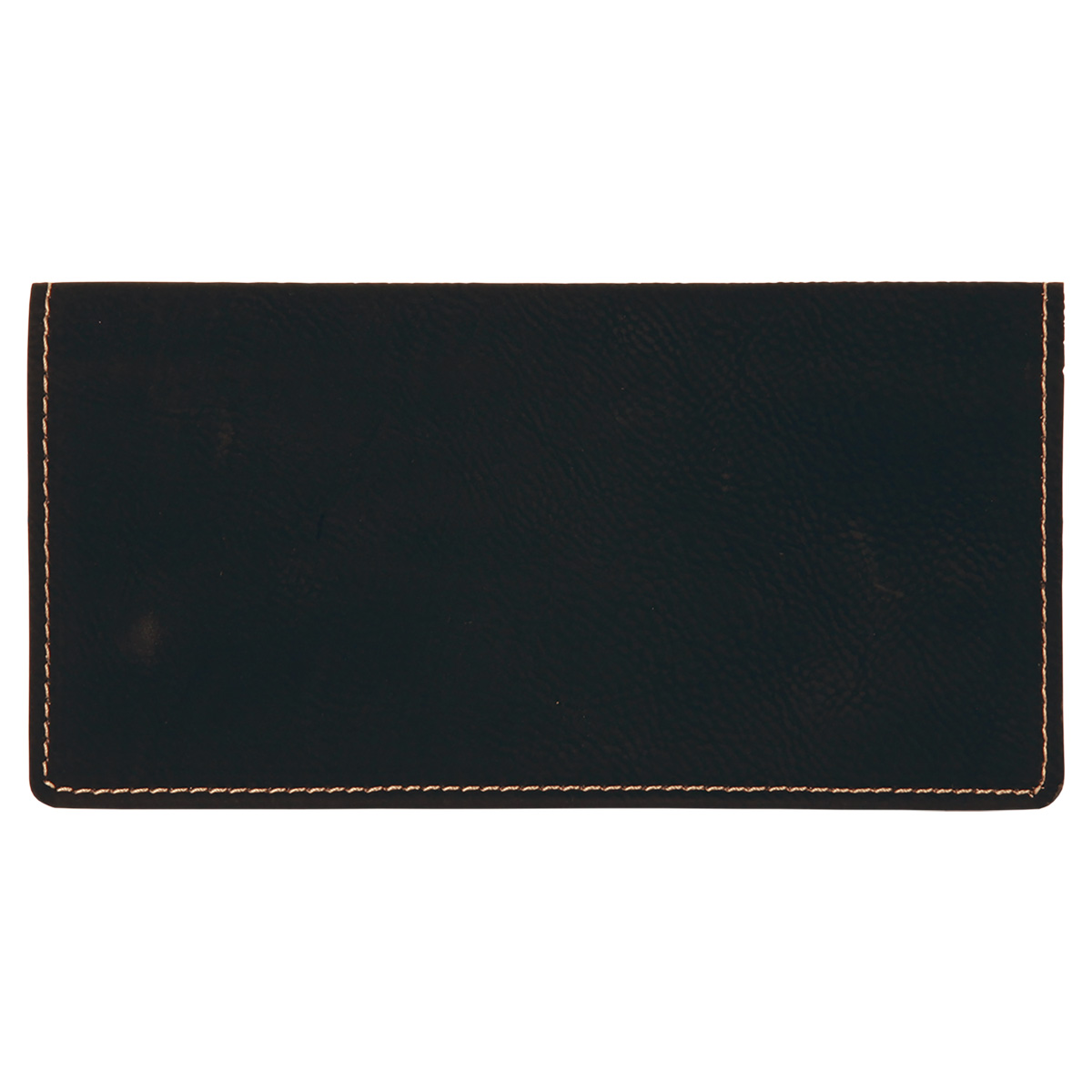 Black/Gold Leatherette Checkbook Cover 3