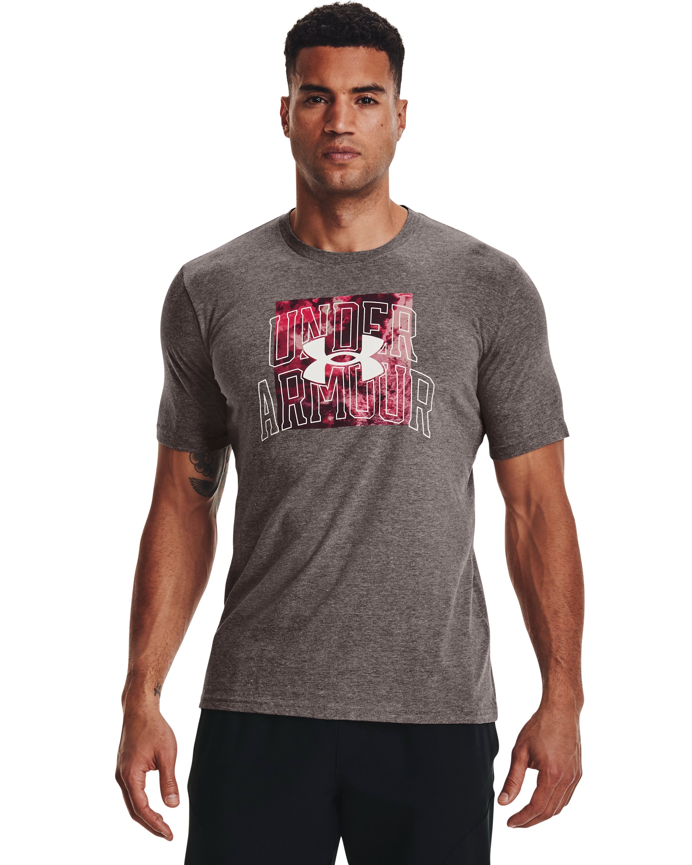 Men's UA Branded Box Print Fill Short Sleeve 3