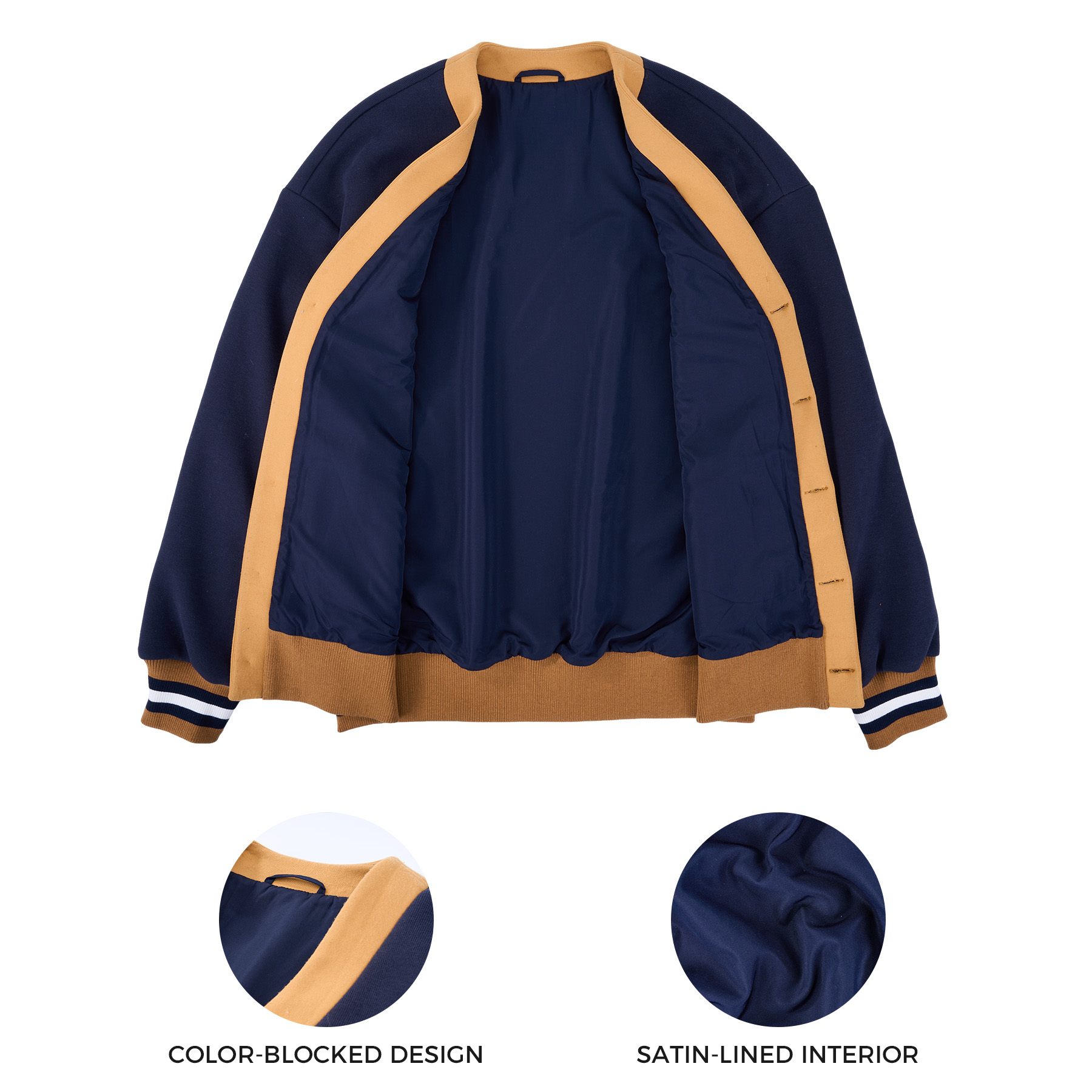 Personalized Customization Cotton Varsity Cardigan 3