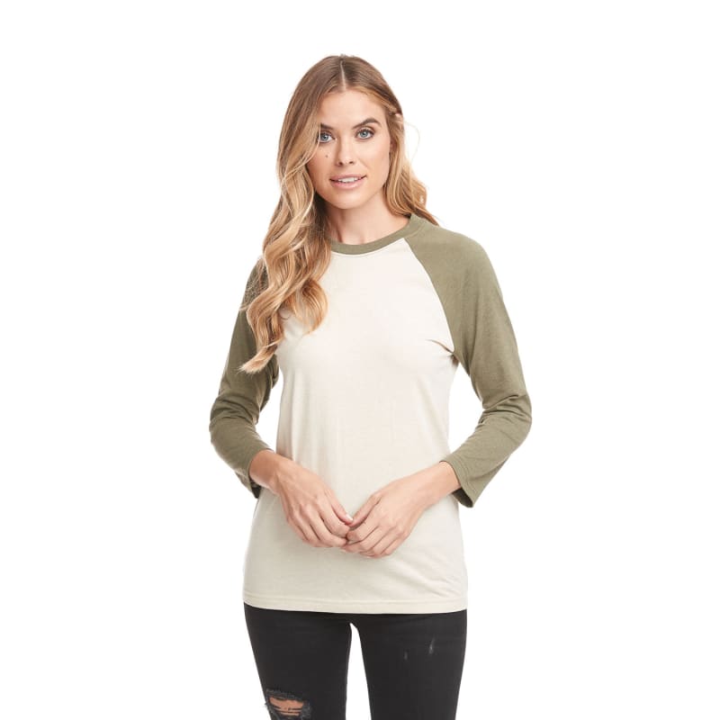 Next Level Apparel Unisex CVC 3/4 Sleeve Raglan Baseball T-Shirt 11