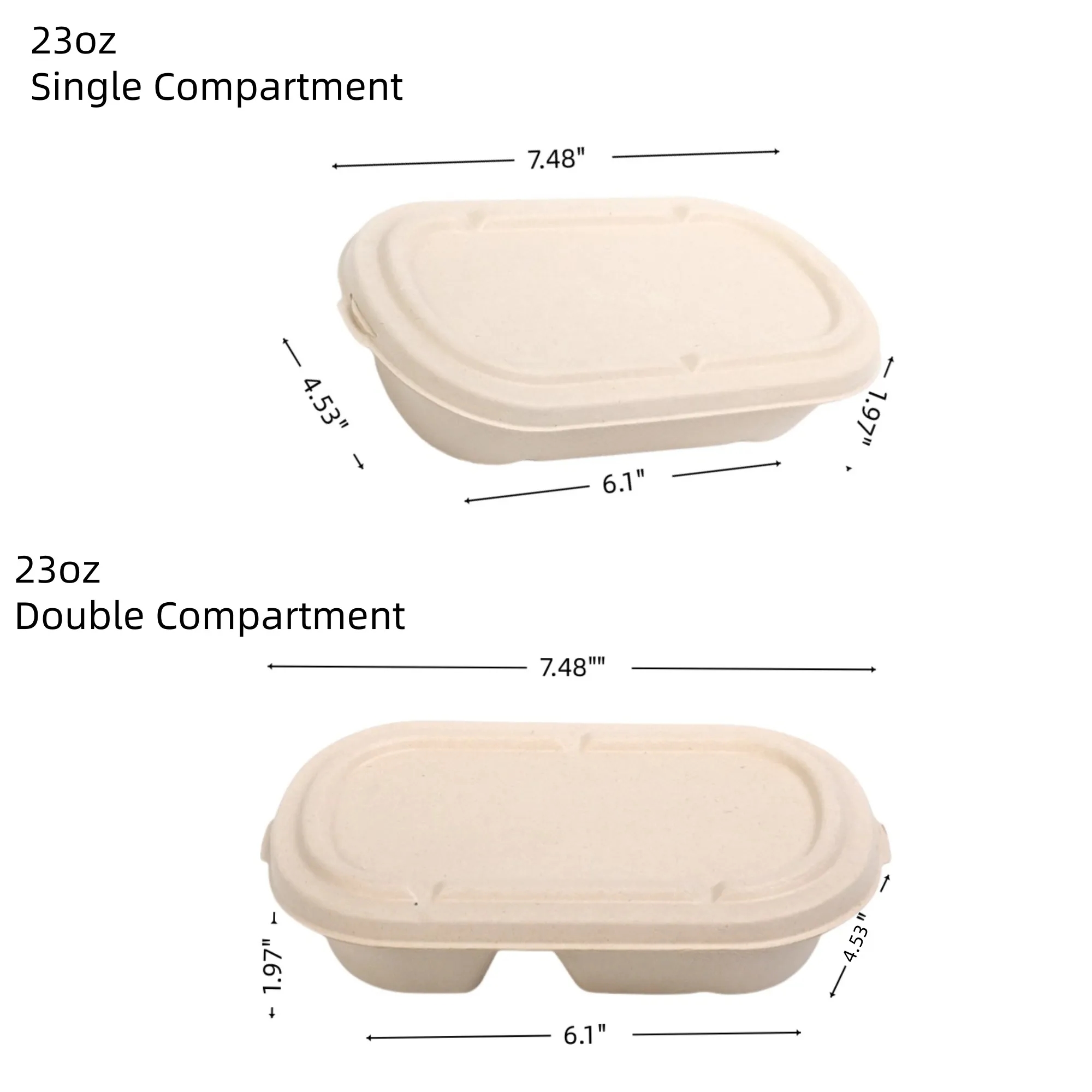 23oz Disposable Salad Lunch Box 3