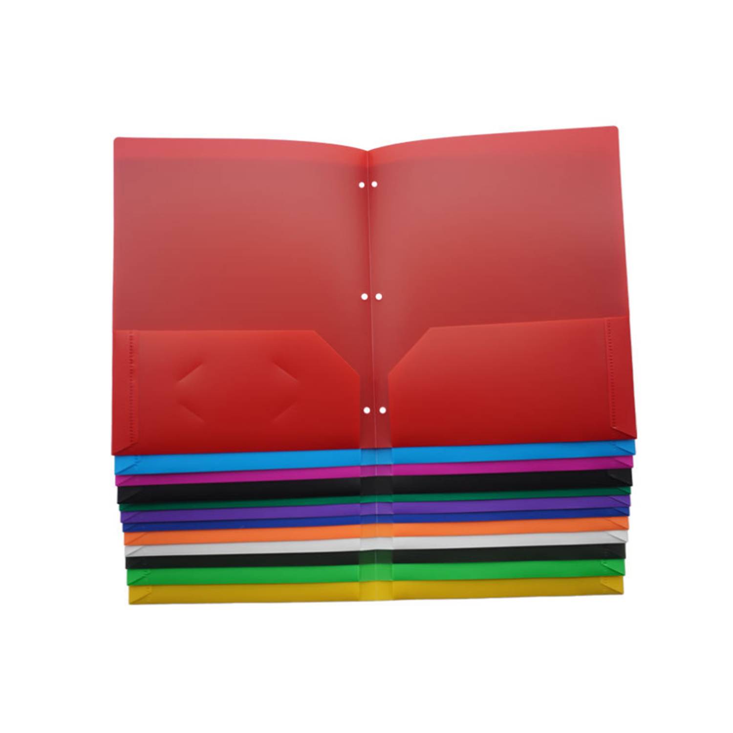 Letter Size Plastic 2-Pocket File Folder 5