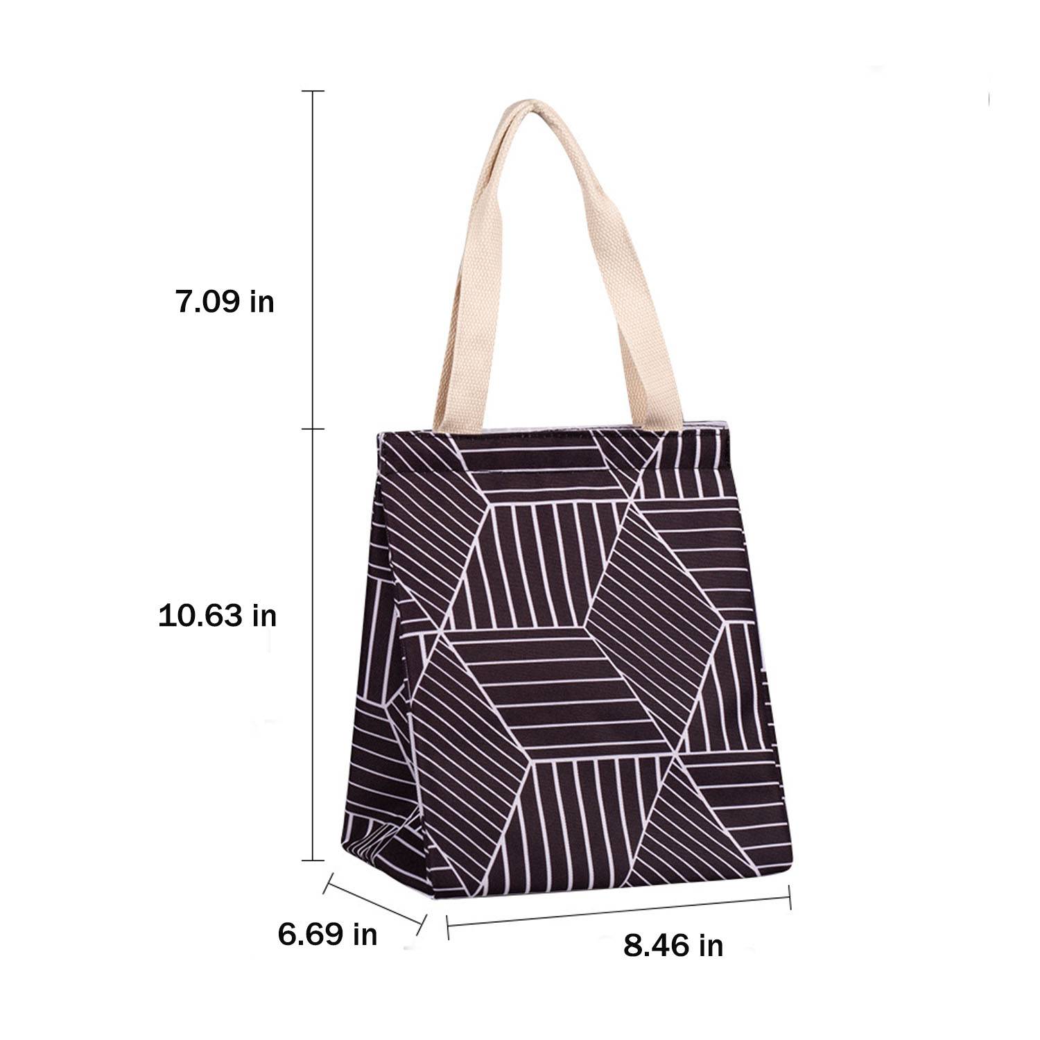 Portable Waterproof Insulated Lunch Bag with Large Capacity 6