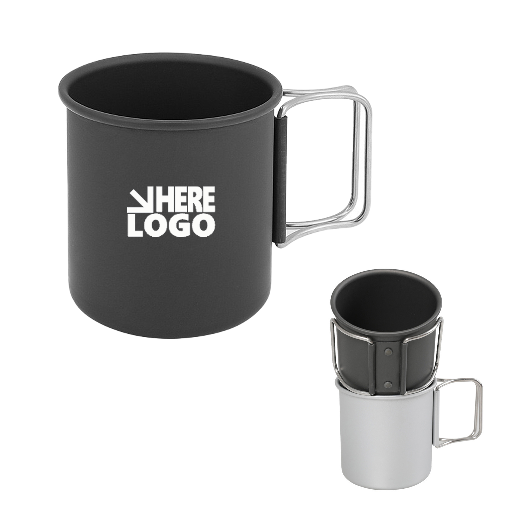 Lightweight 10oz Foldable Aluminum Mug 1