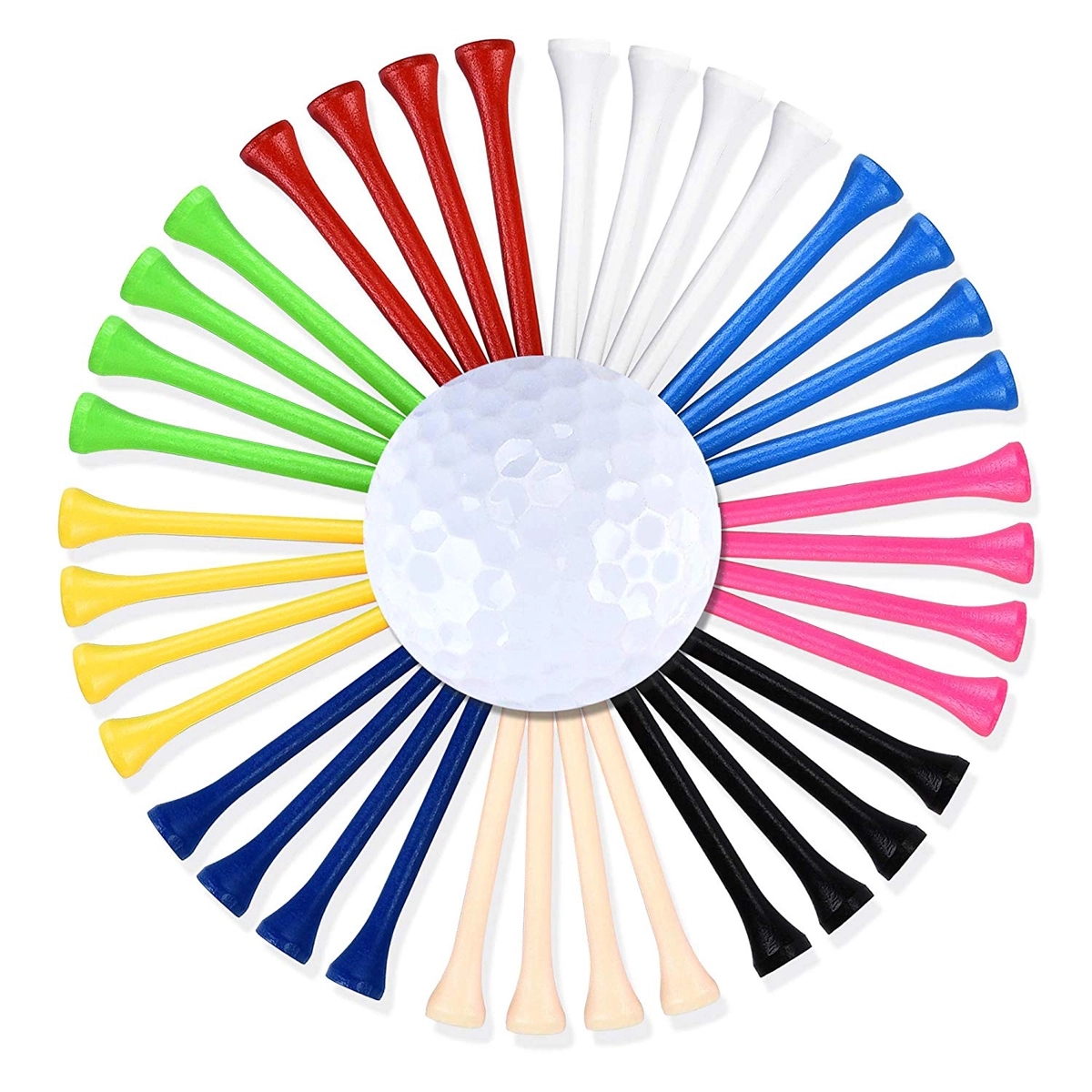 Natural Hardwood Golf Tees 3