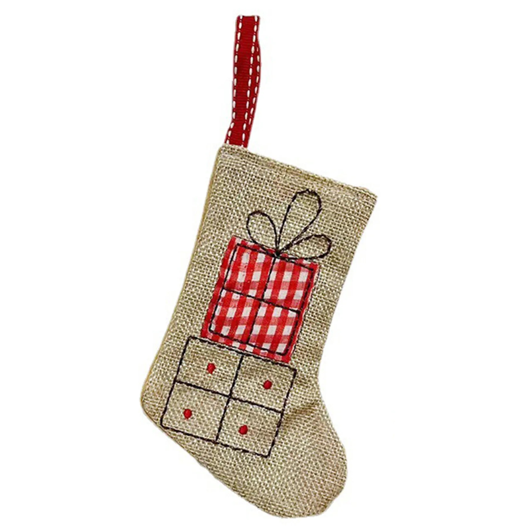 Cotton 12 Christmas Stocking Pendants 6