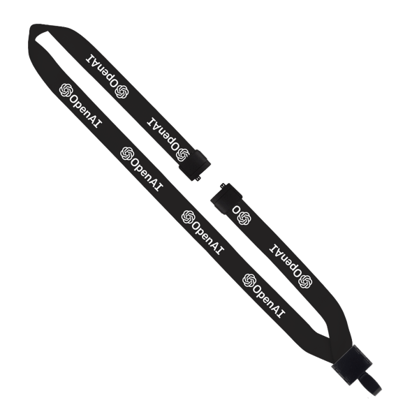3/4" Polyester Lanyard with Non-Swivel Plastic Hook 75