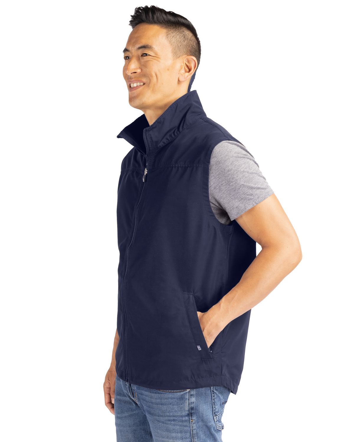 Cutter & Buck Charter Recycled Packable Mens Full Zip Vest 20