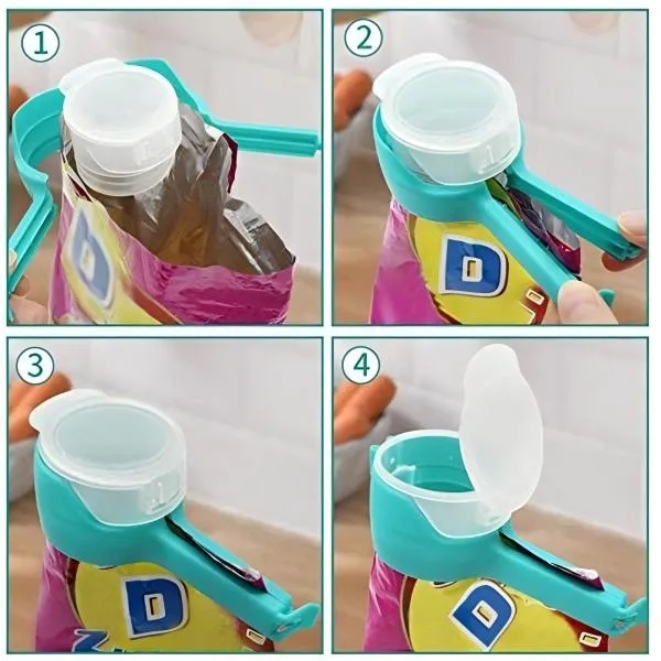 Multifunctional food sealing clip with lid 2
