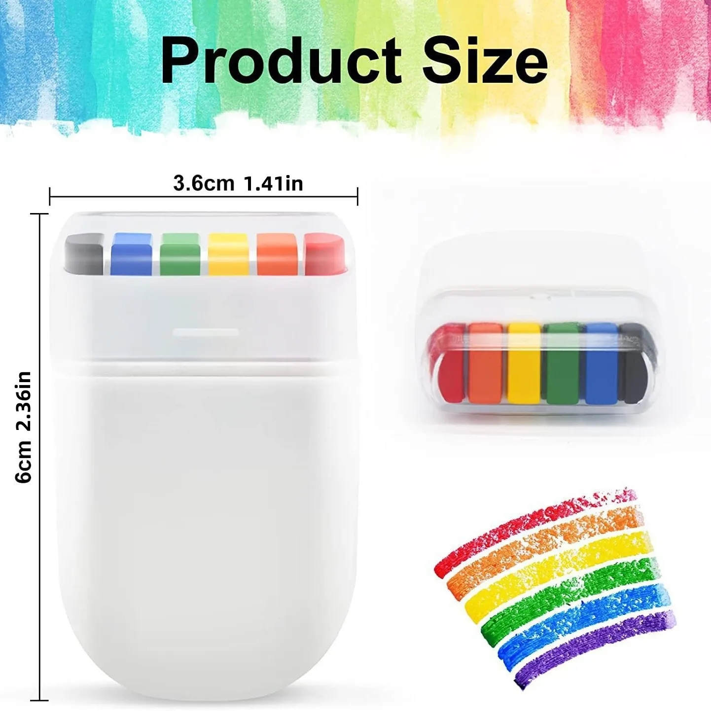 Customized 6-color rainbow stripe facial graffiti crayon 3
