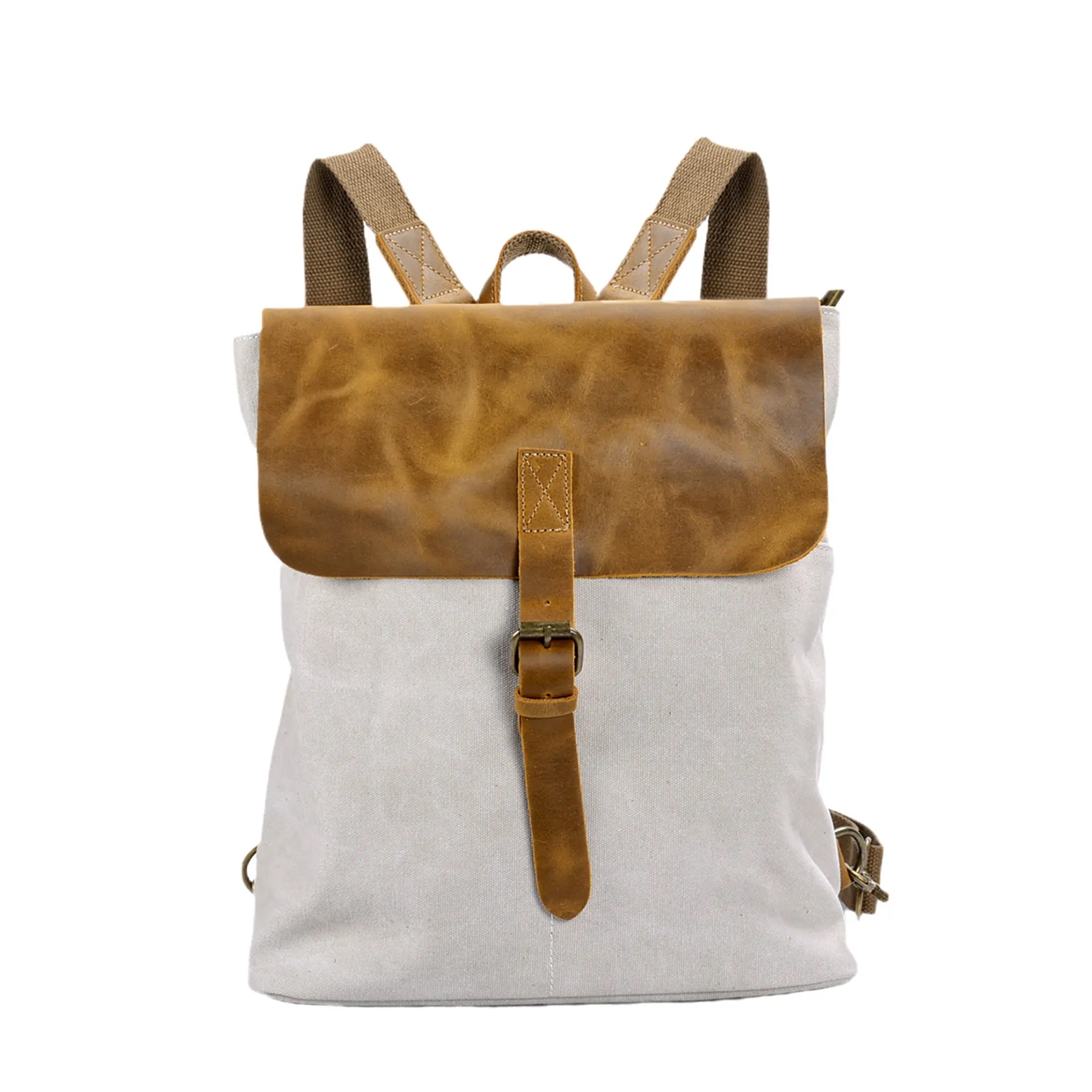 Canvas Patchwork Cowhide Simple Women's Bag 7