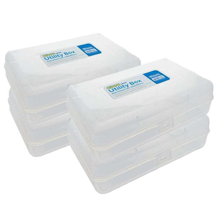 Multipurpose Pencil Box - 8" Clear 2