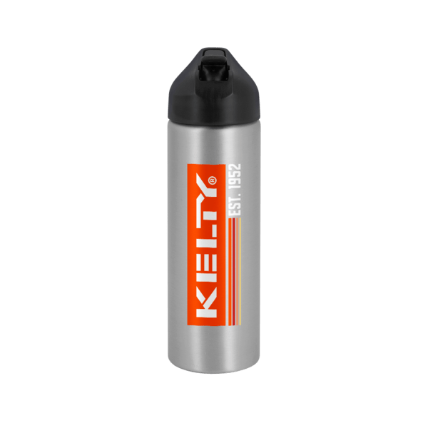 EasyFlow Recycled Aluminum Bottle w Straw Lid, custom water bottle with logo imprint 38