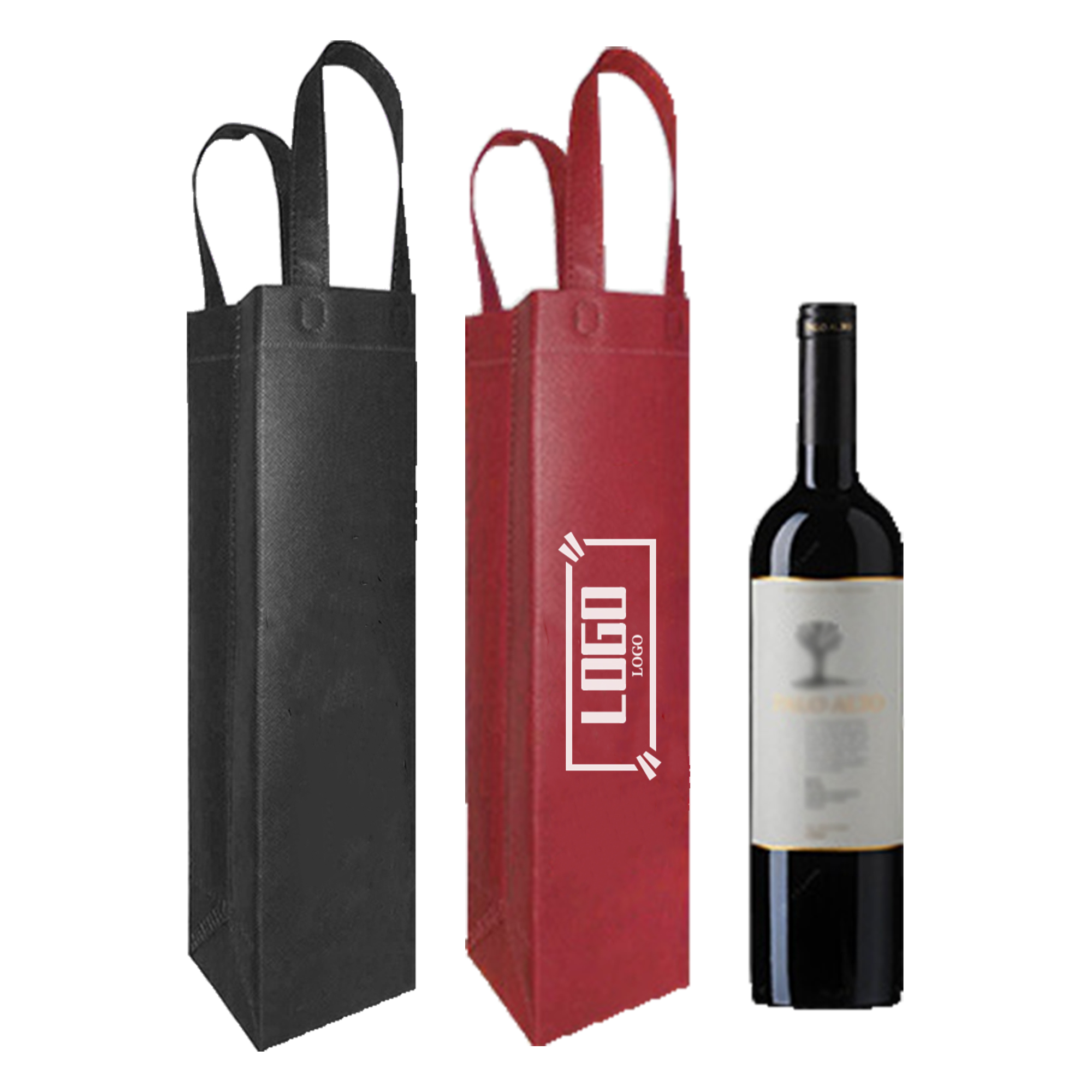 Single Non-Woven Wine Tote Bag 1