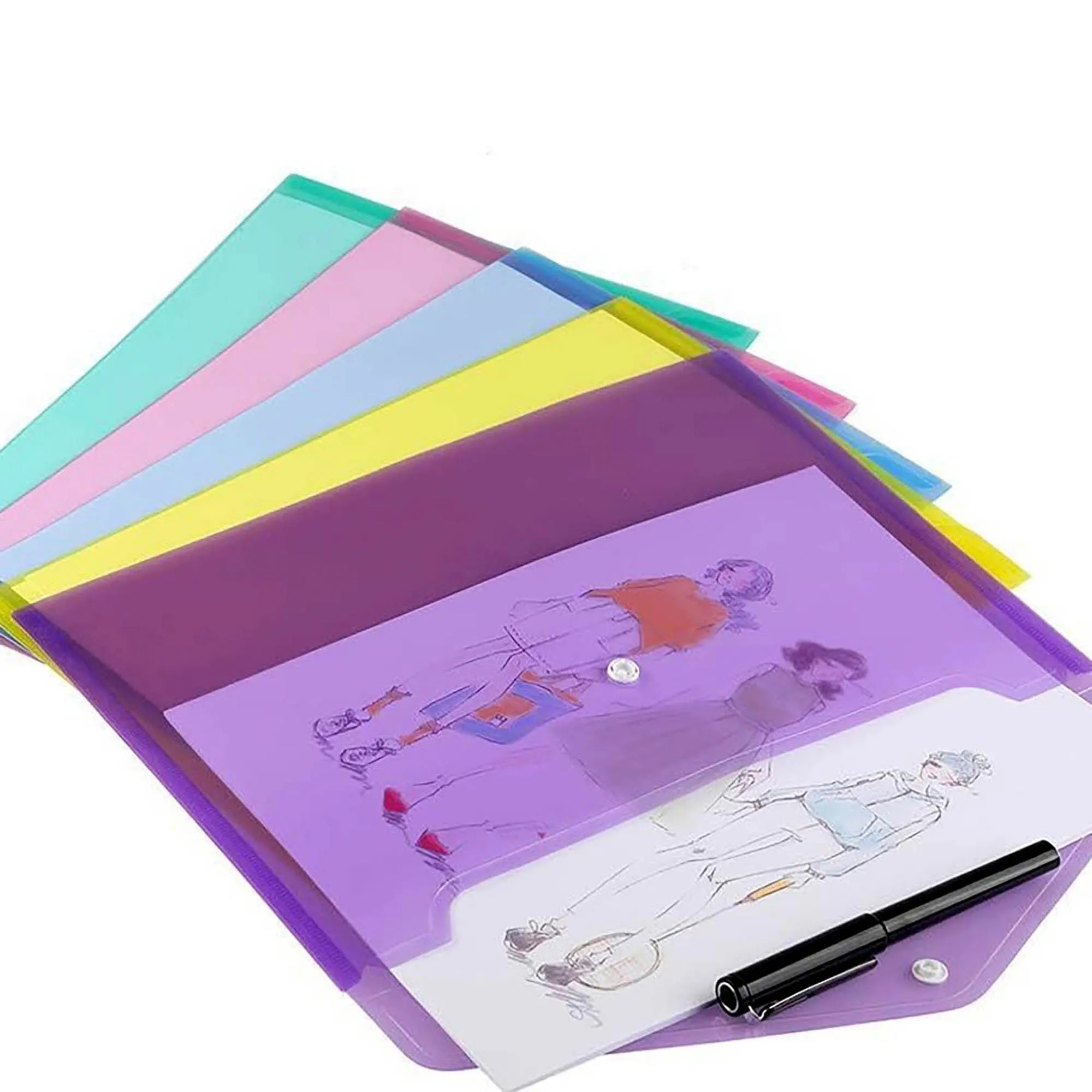 A4 Transparent Plastic File Bag 1