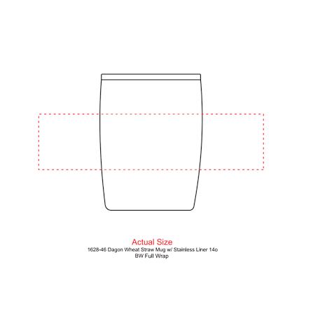 Dagon Wheat Straw Mug w/ Stainless Liner 14oz 6