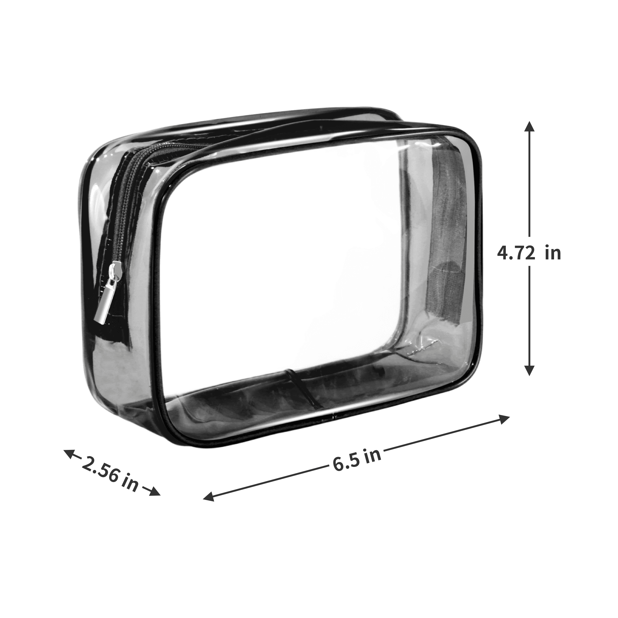 Portable Transparent Waterproof Zippered Toiletry Bag 3