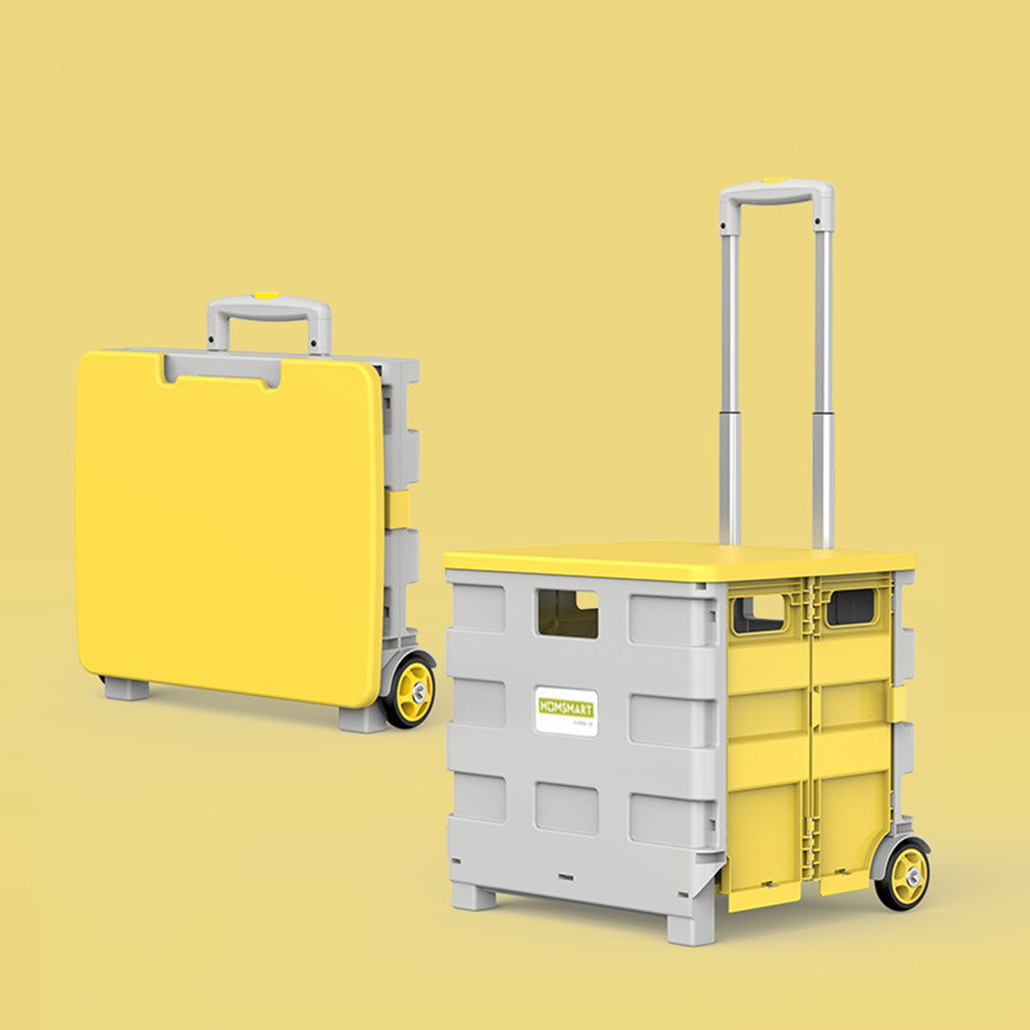2-Wheel PP Foldable Cart–Grocery,Shopping,Camping Trolley 4