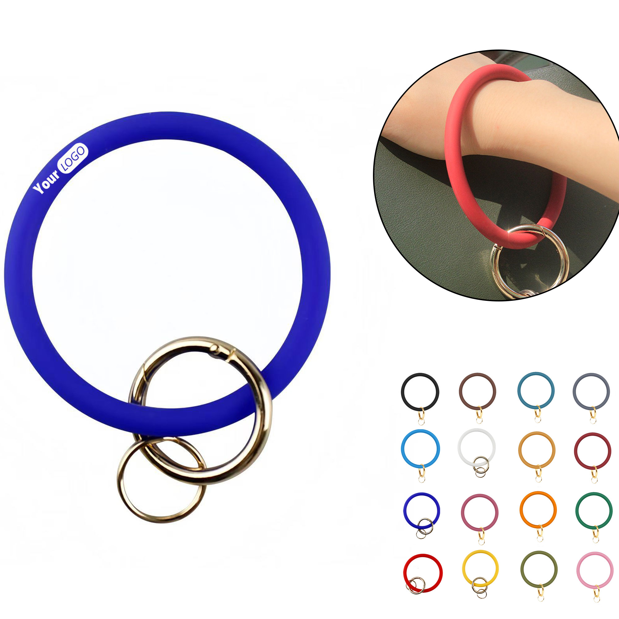Silicone Circular Wrist Keychain 1