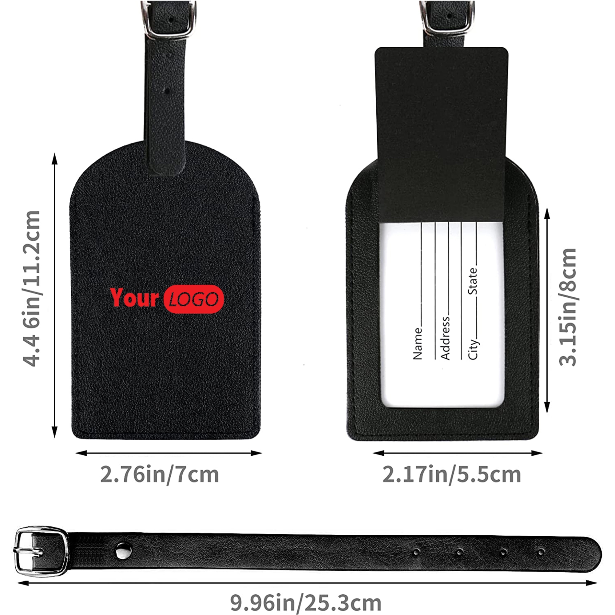 PU Leather Travel Baggage Labels Name Tag 2