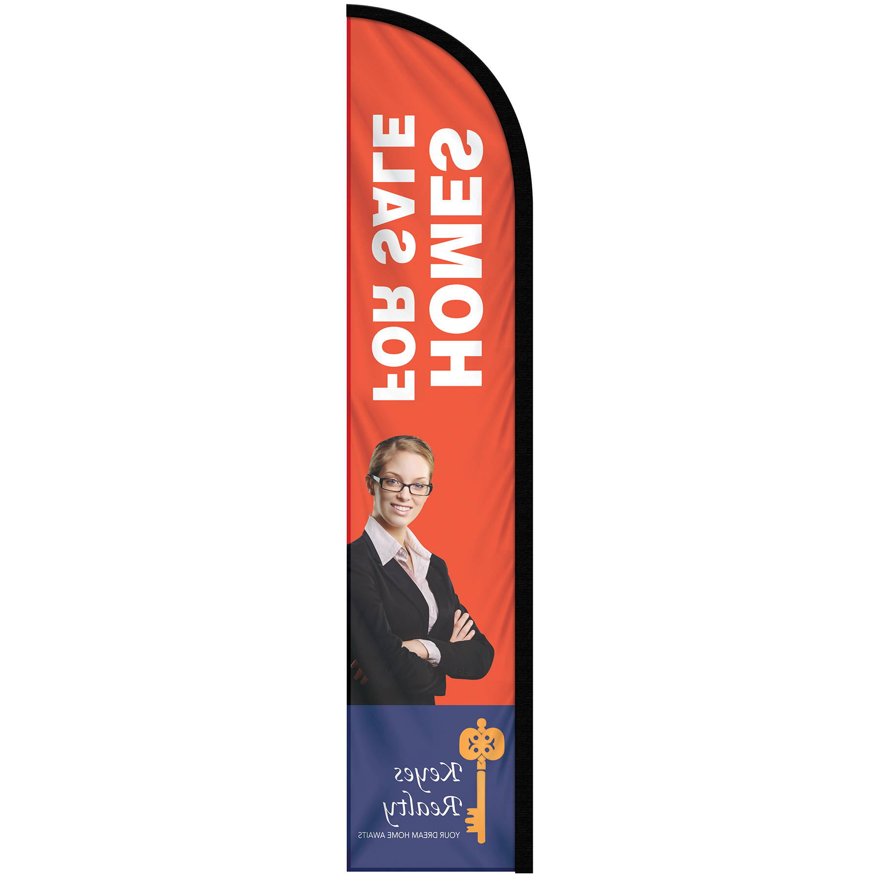 10' Single Reverse Custom Portable Half Drop Banners 1