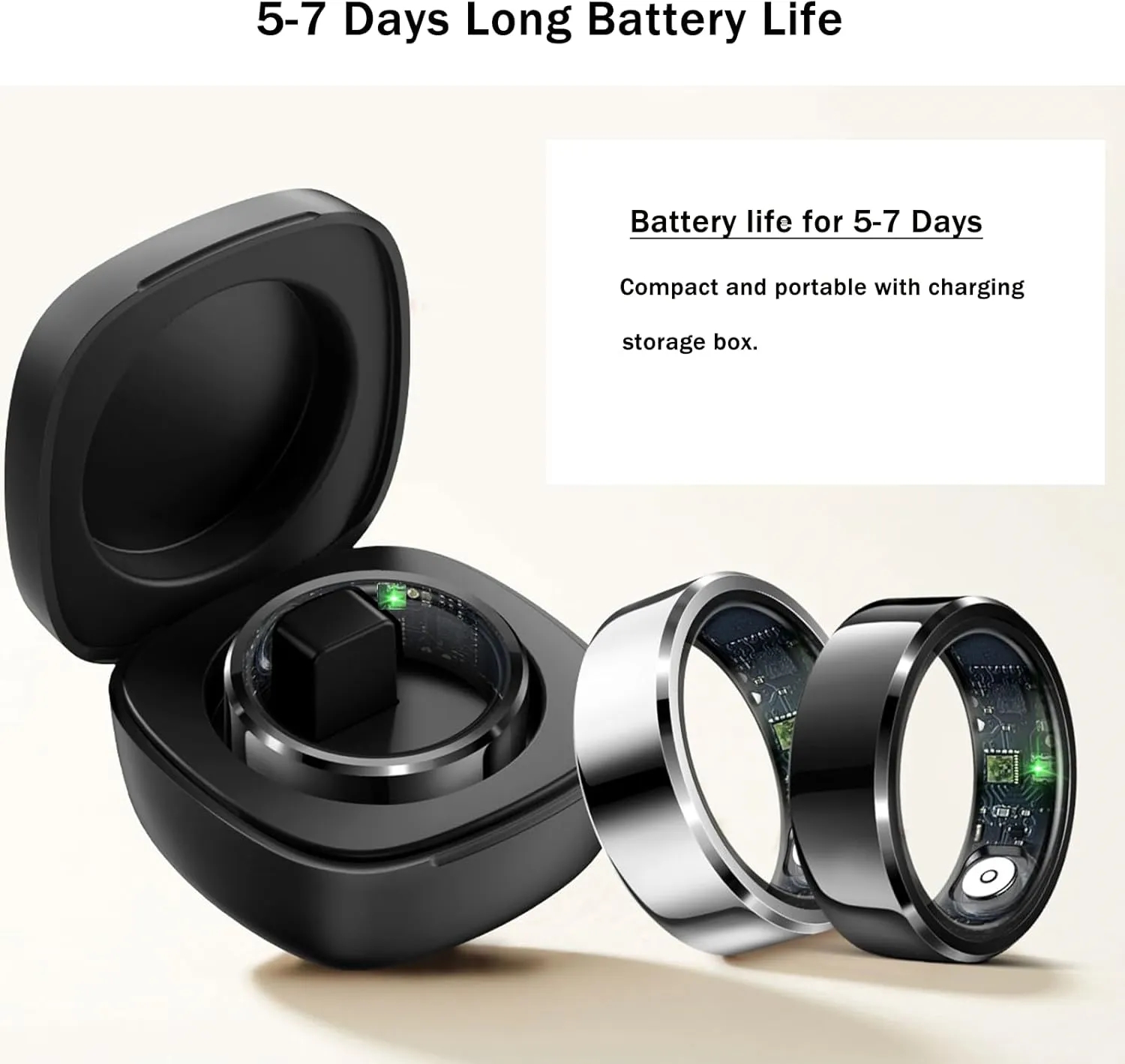 Smart Fitness Ring Health Monitor Heart Rate Sleep Tracking 1