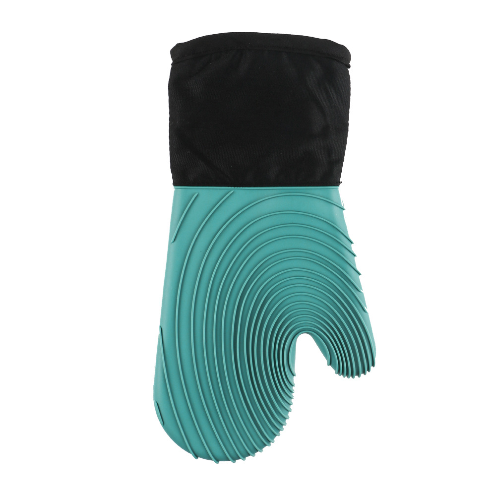Thick Cotton Non-Slip Waterproof Silicone Insulation Oven Gloves 12