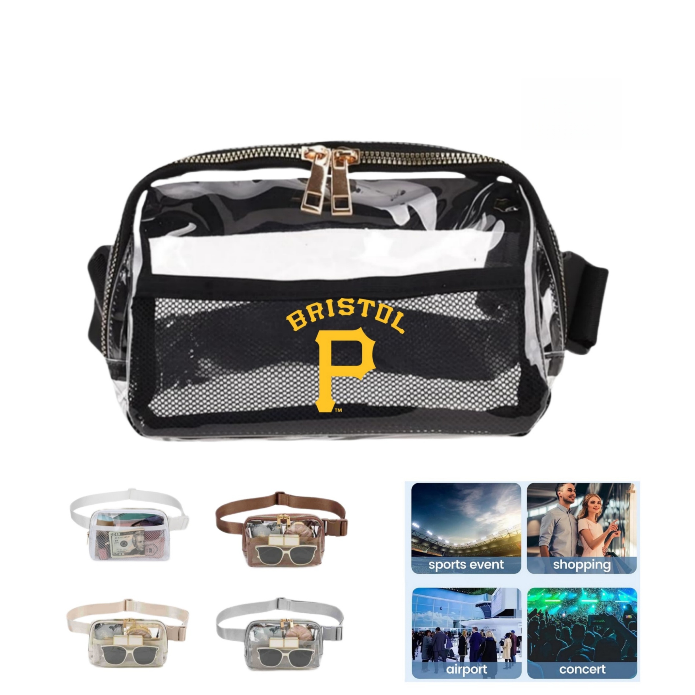 Clear Fanny Pack Stadium Approved Belt Bag with Adjustable Strap 20