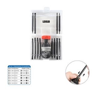 26-in-1 Multifunction Ratcheting Screwdriver Set With Ergonomic Grip 7