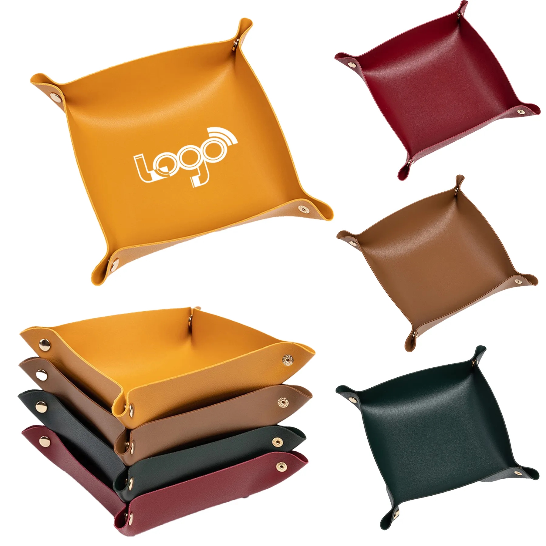 PU Leather Storage Basket Tray 5