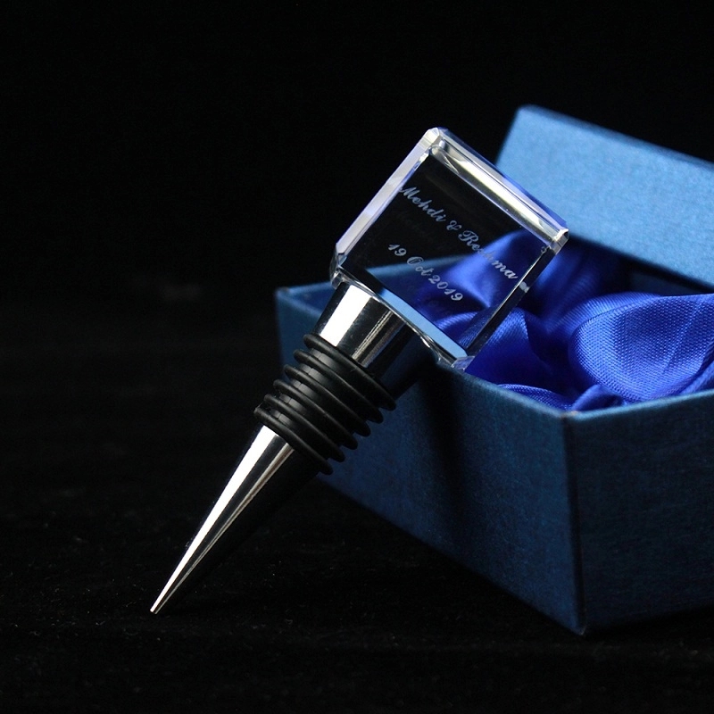 3d Laser Engraved Square Wine Stopper 5