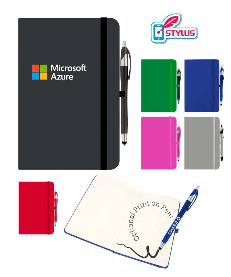 Union Printed - Royal - Eco Journal with Stylus Pen - Full Color Print 1