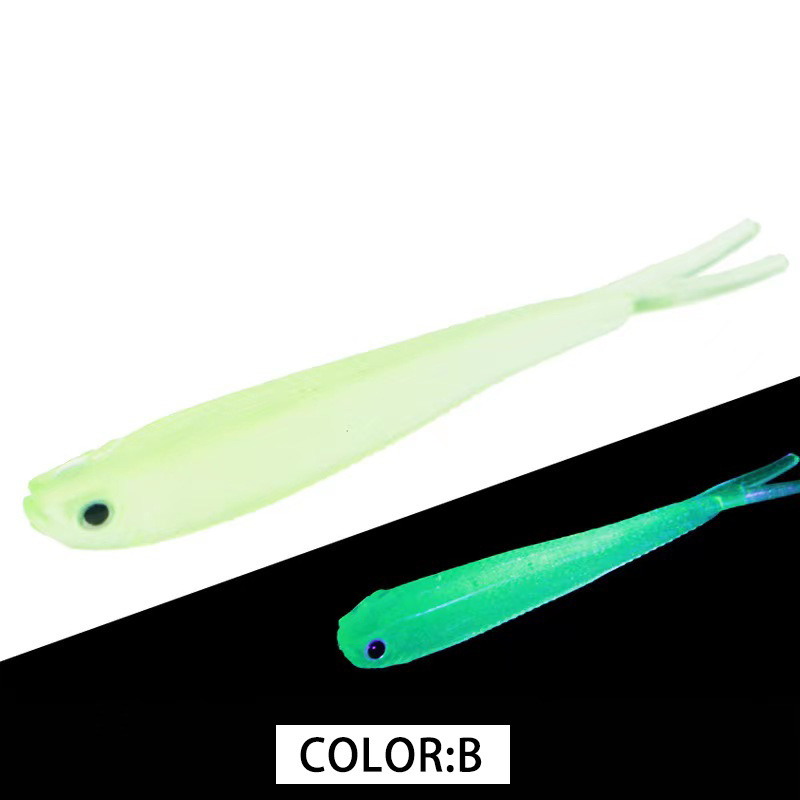 Fishing Lures Bass Bait, Soft Plastic Split Tail Lure 10