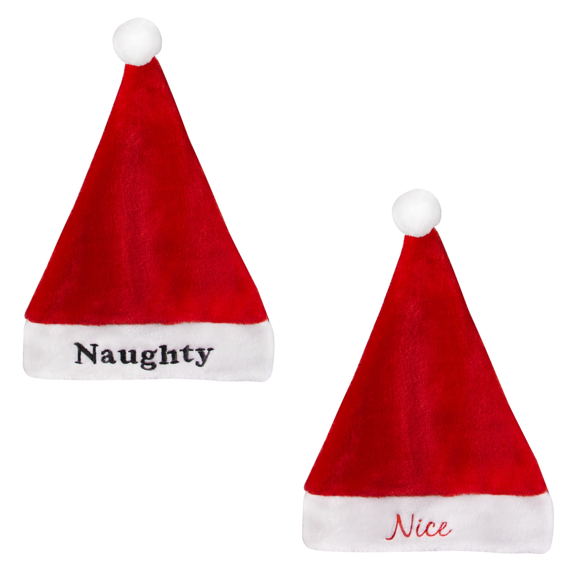 Nice & Naughty Santa Hats 5
