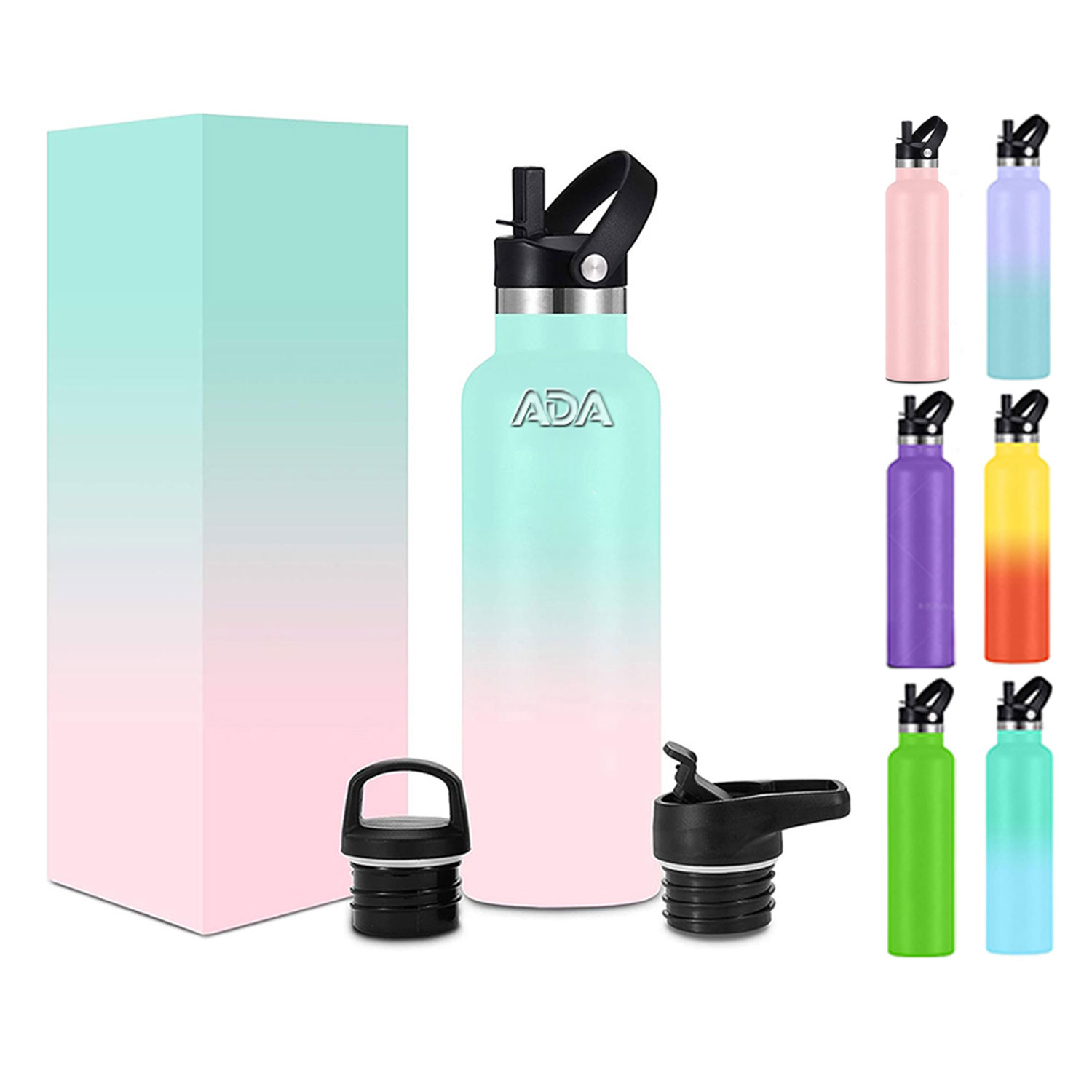 24oz Stainless Steel Insulated Water Bottle, custom water bottle with logo imprint 1
