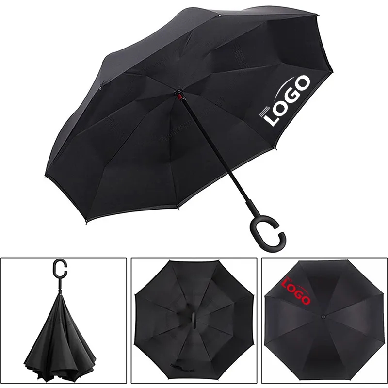 Waterproof Folding Reverse Inverted Umbrella 2