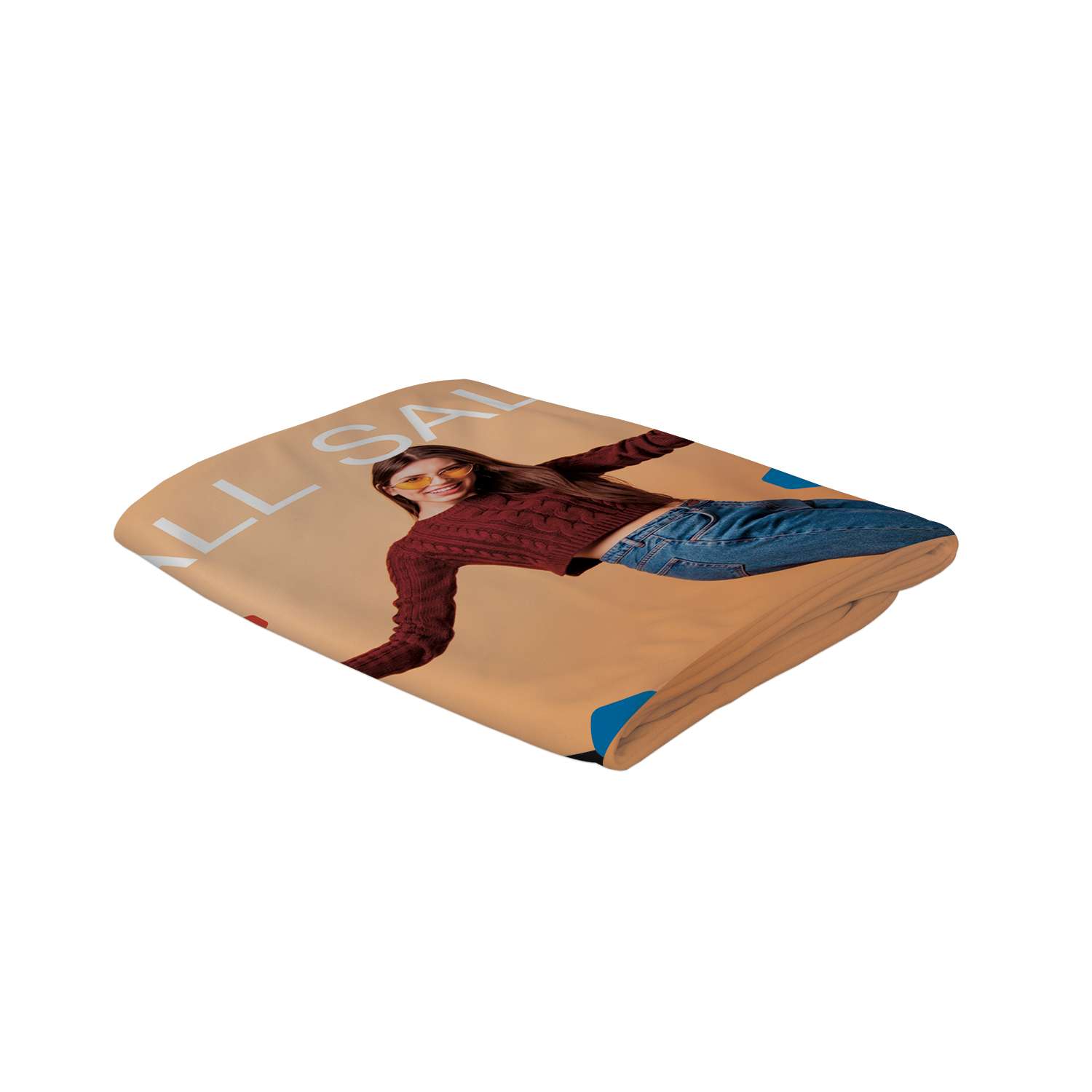 5' Straight Splash Floor Display 4-Sided Graphic Panel (Polyester Knit)