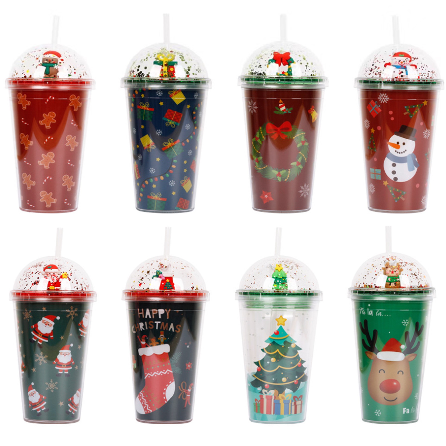 15oz Reusable Christmas Cup with Straw (direct import) 7